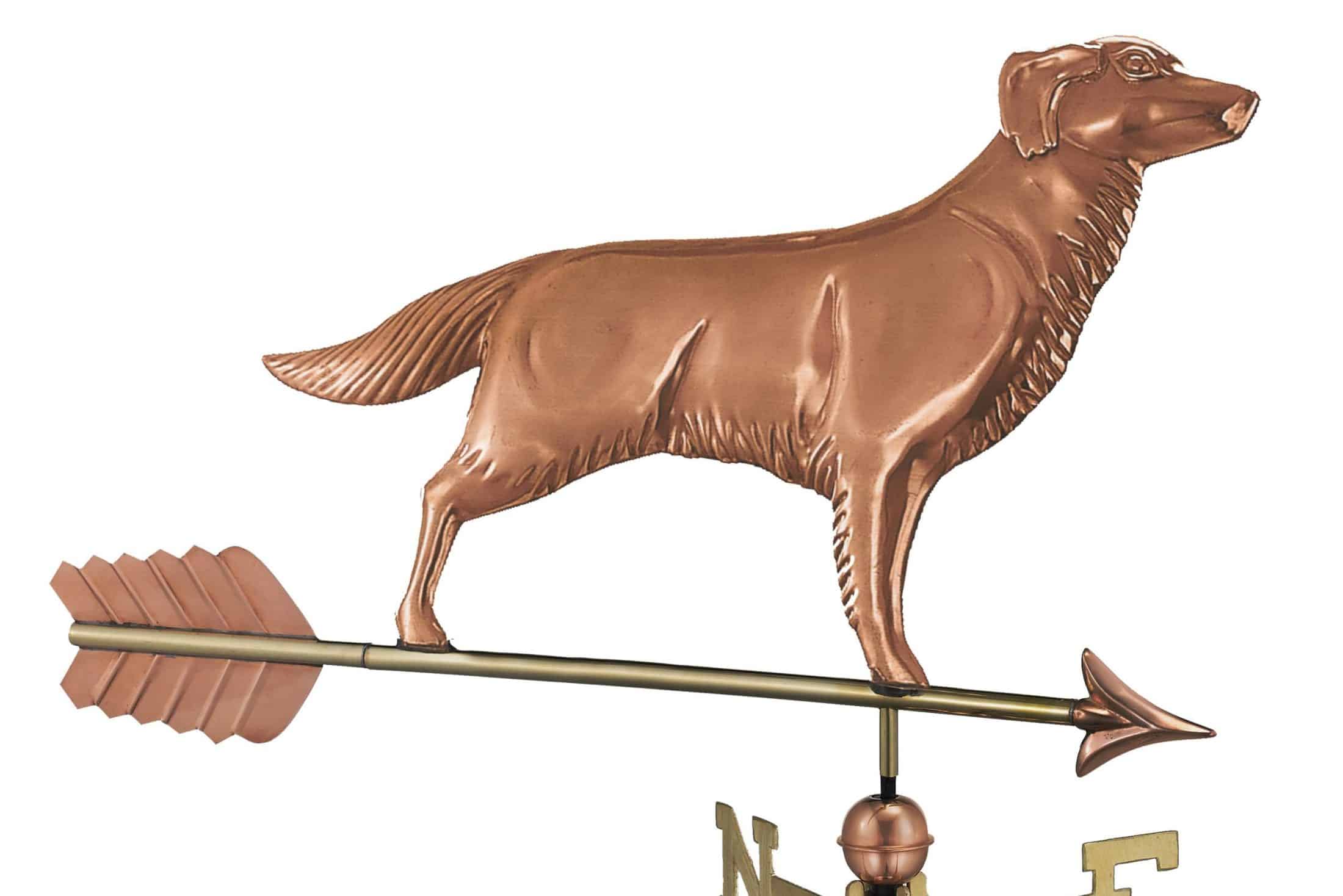 Golden Retriever with Arrow animal weathervanes