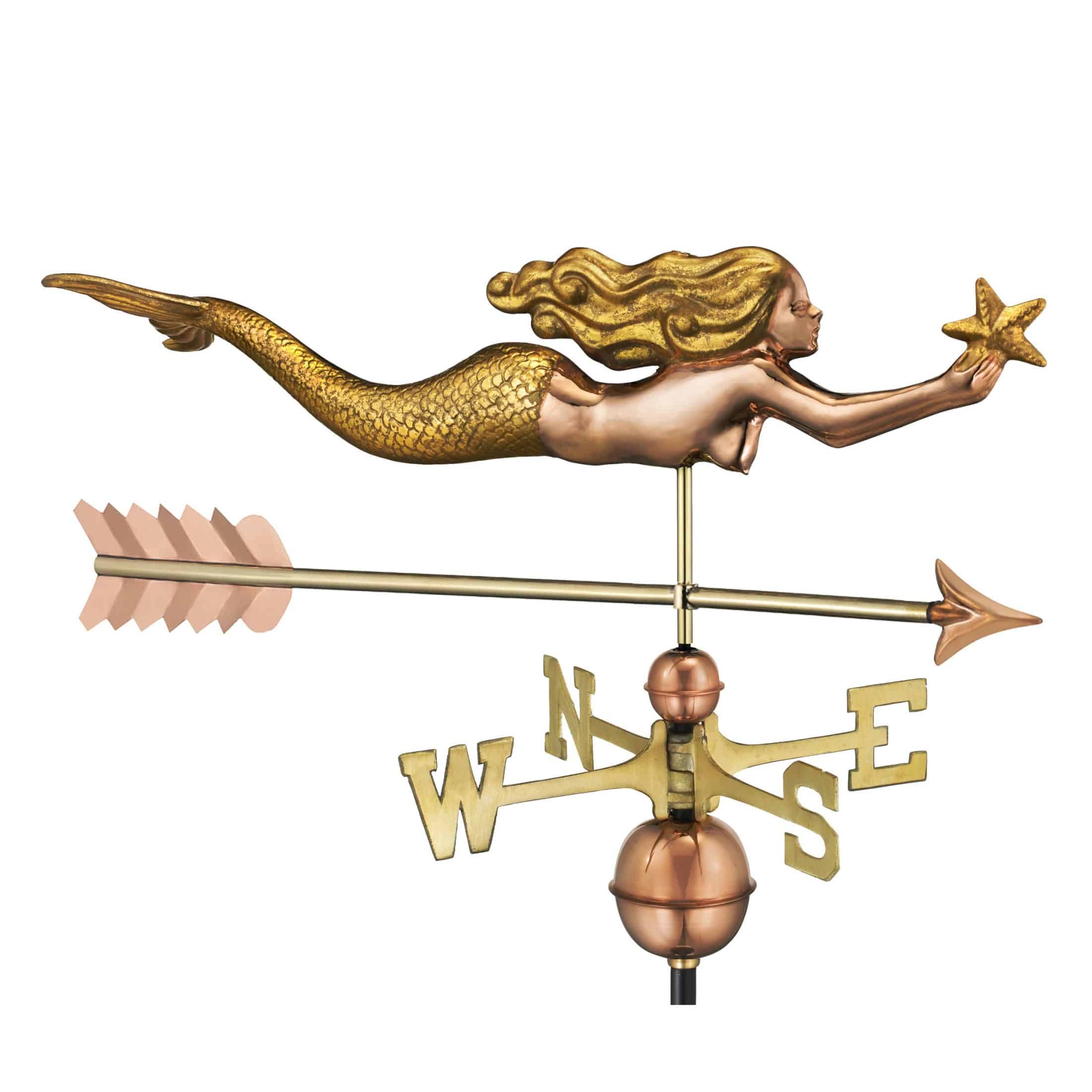 A Mermaid with Star and Arrow polished with Golden Leaf weathervane ideas