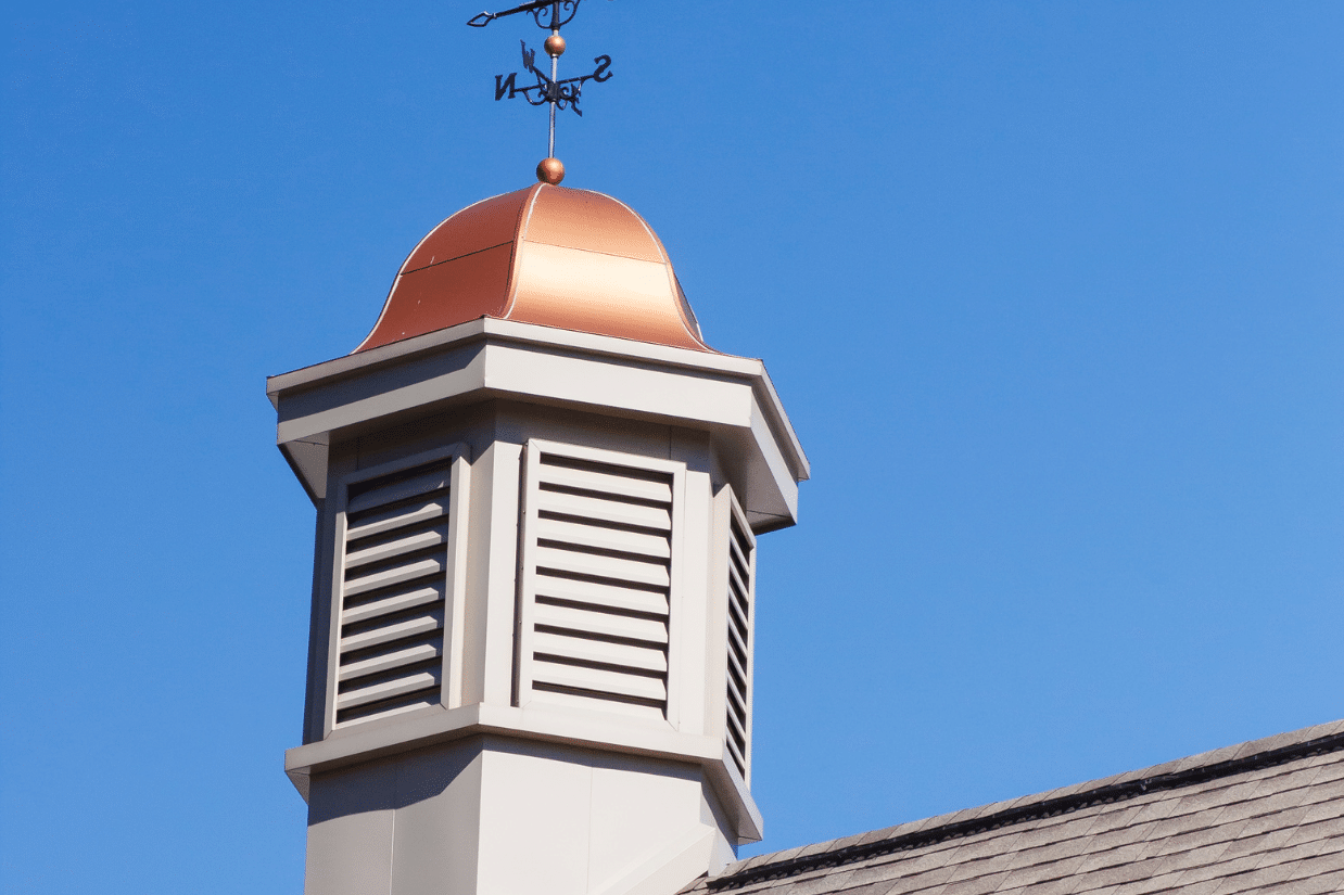 copper cupola roof for horse barn