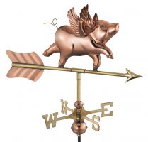 8840pr flying pig cottage weathervane pure copper