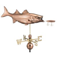 9602p bass with lure weathervane pure copper