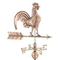 501P rooster weathervane polished copper
