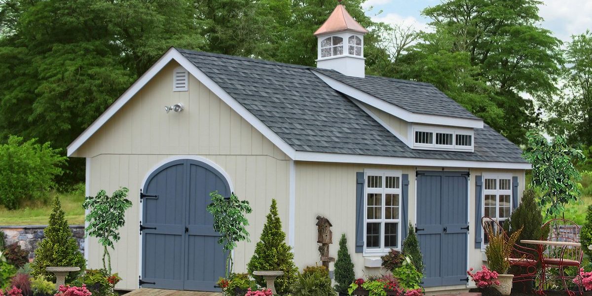 install a weathervane on top of garden shed