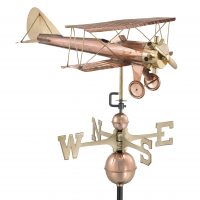9521P biplane weathervane polished copper