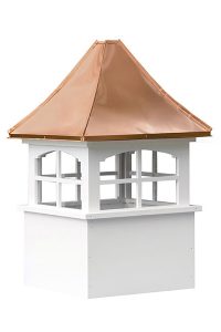 copper house cupola with glass
