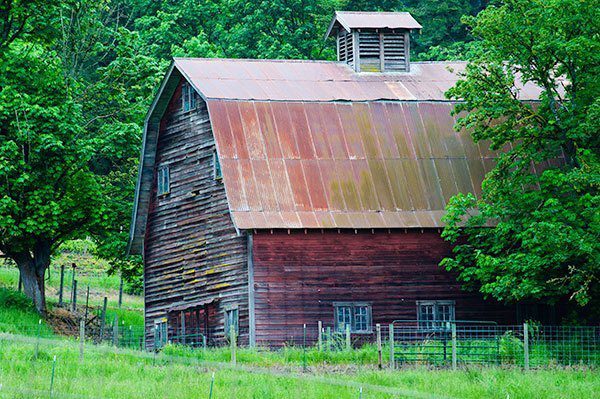 Copper roof cupola old barn