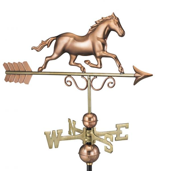 1974p galloping horse weathervane pure copper