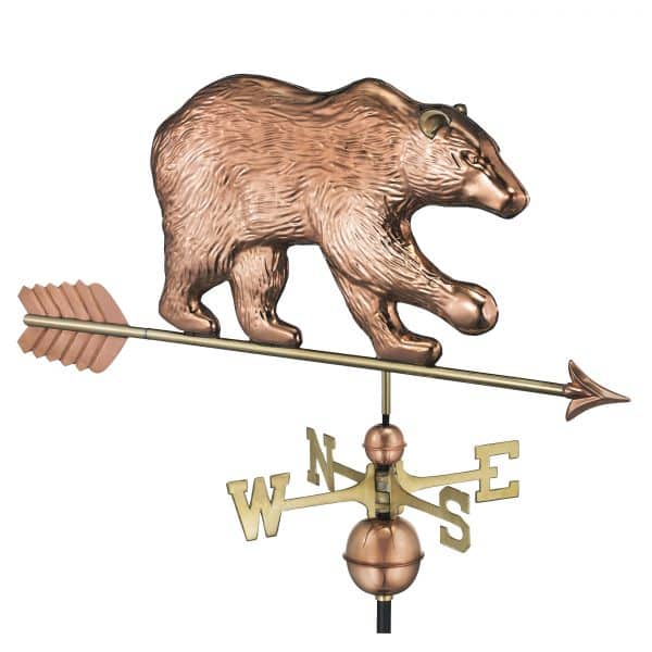 695pa bear weathervane with arrow pure copper