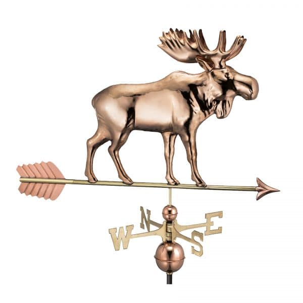 9557pa moose weathervane with arrow pure copper
