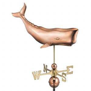 28" Whale Weathervane - Pure Copper