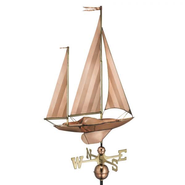 9907p large sailboat weathervane pure copper
